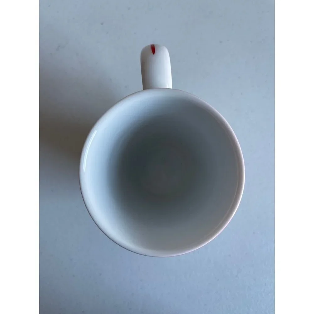 Fitz and Floyd Merry Christmas White Ornaments Tall Mug Coffee Cup Porcelain